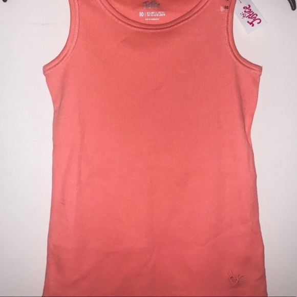New Justice Peach Tank Top Girls Size 10 - Picture 5 of 11